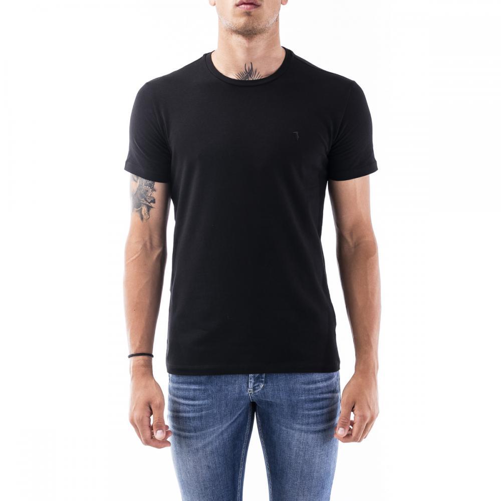 T-Shirt Trussardi Jeans in misto cotone elasticizzato Uomo TRUSSARDI JEANS  cod.52T00309 Colore BLACK